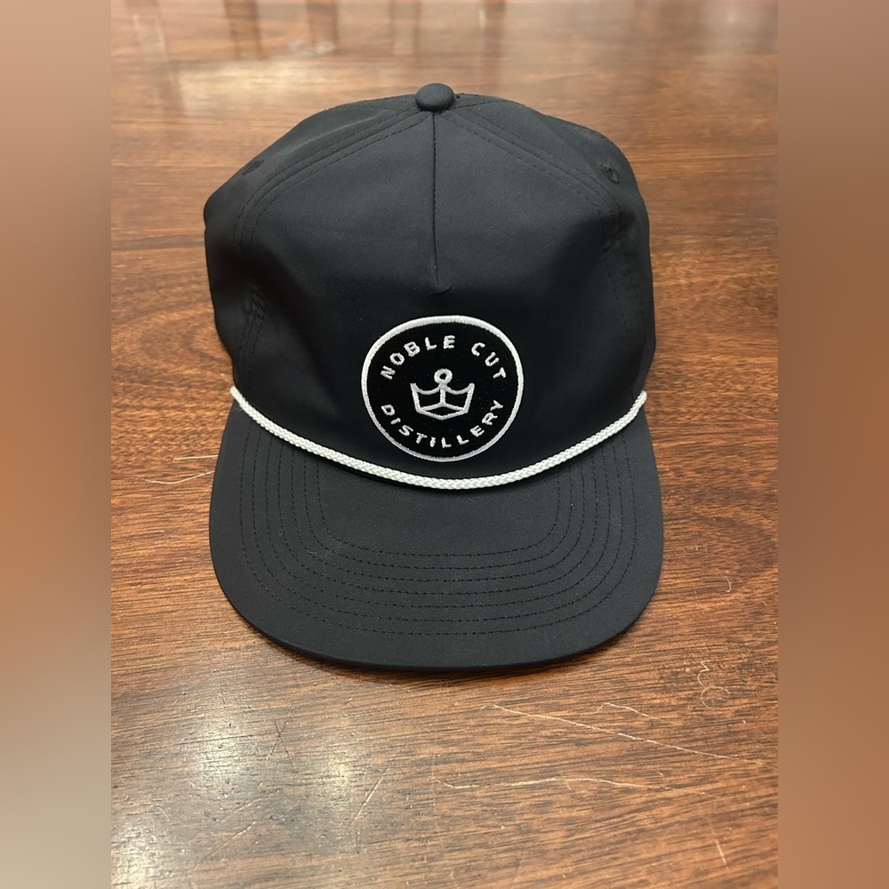 Black Rope-Front Cap